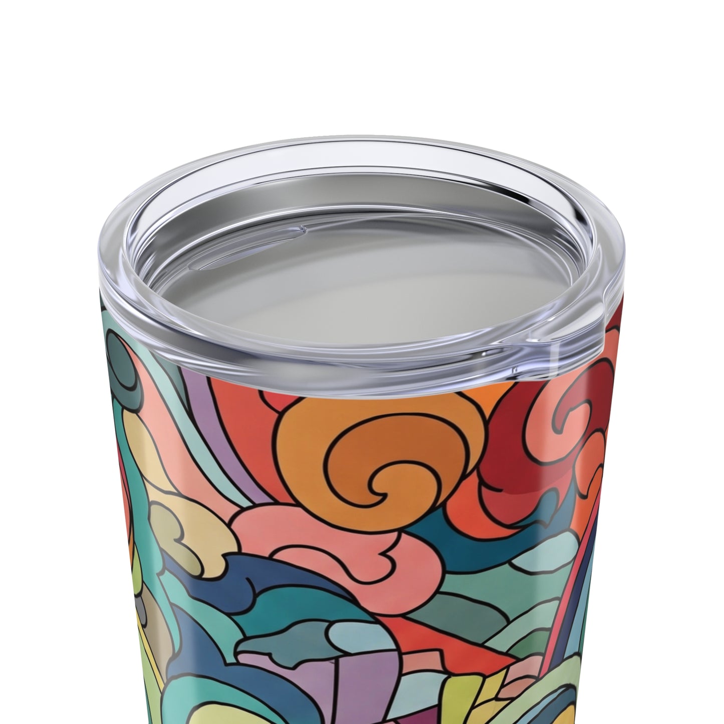20Oz Stainless Steel Tumbler With Double Wall Vacuum Insulation Spill Resistant And Unique Printed Artwork For