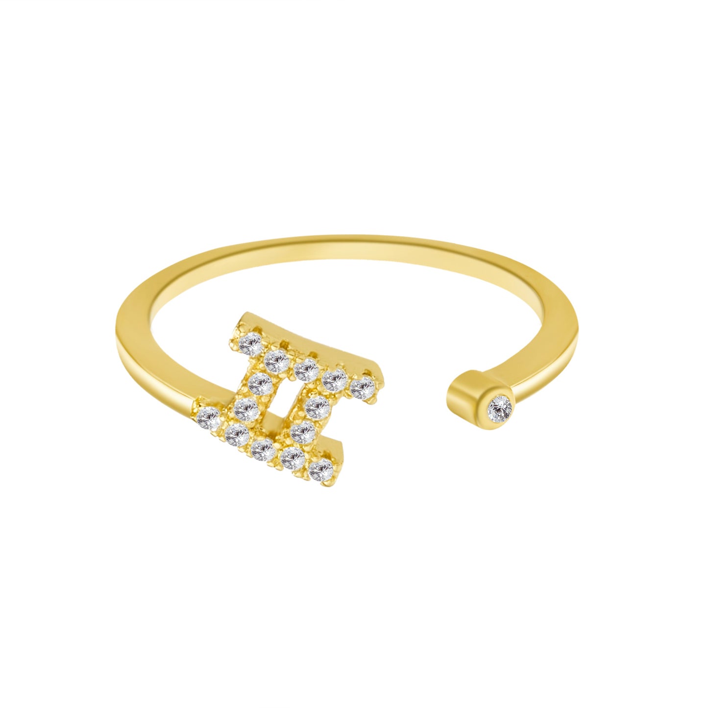 Gold Zodiac Sign Ring Electroplated Alloy Constellation Jewelry For Women And Girls Perfect Everyday Wear Shine