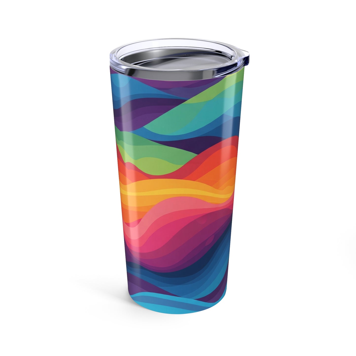 20 Ounce Stainless Steel Tumbler With Printed Art Vacuum Insulated Double Wall Leak Proof Hot Cold Coffee Cup Lid