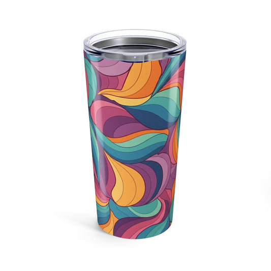 Twenty Ounce Stainless Steel Tumbler With Double Wall Vacuum Insulation Leak Proof Travel Mug For Hot And Cold