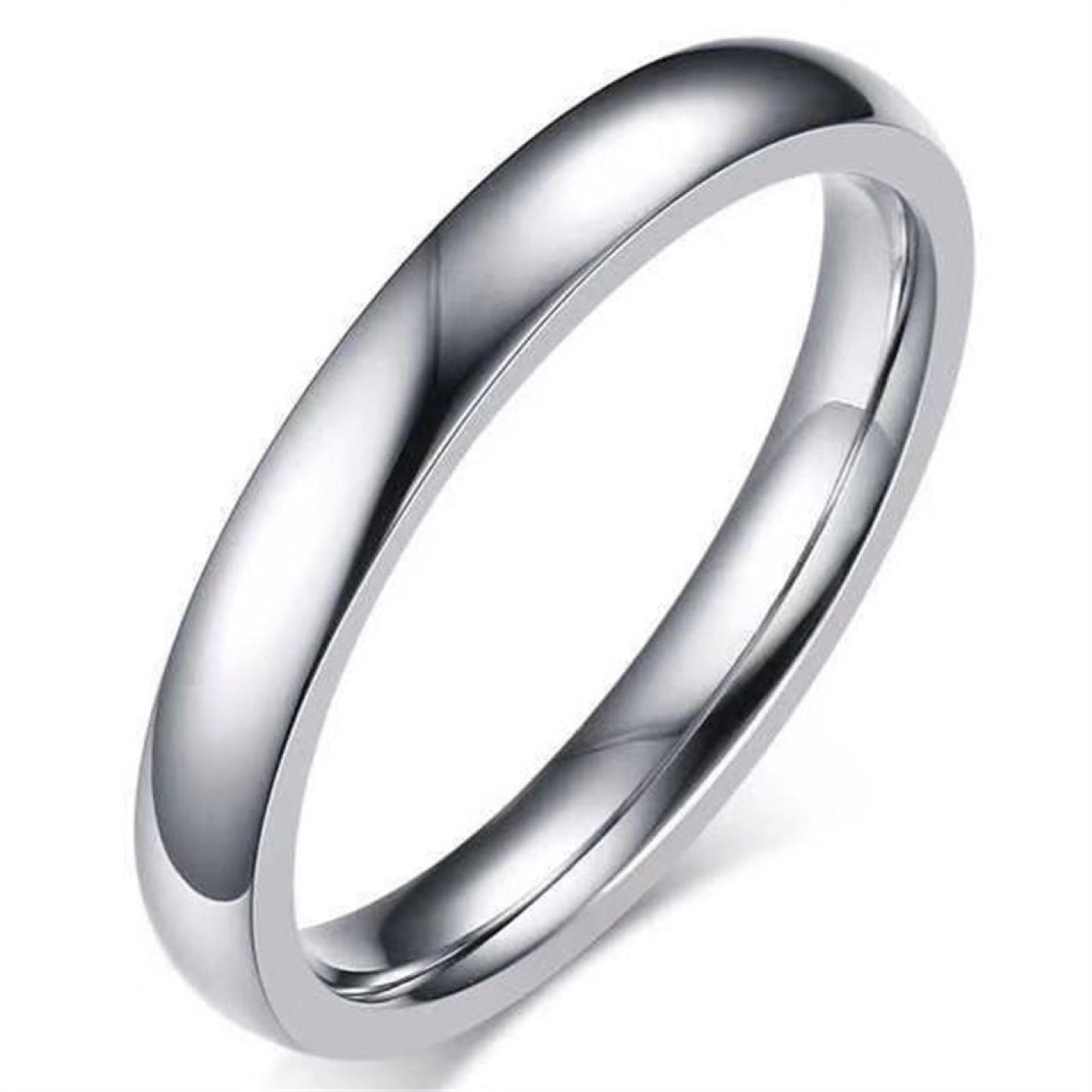 Unisex Stainless Steel Ring Polished Metal Band Sleek Modern Design Durable Everyday Jewelry Silver Ring Trend