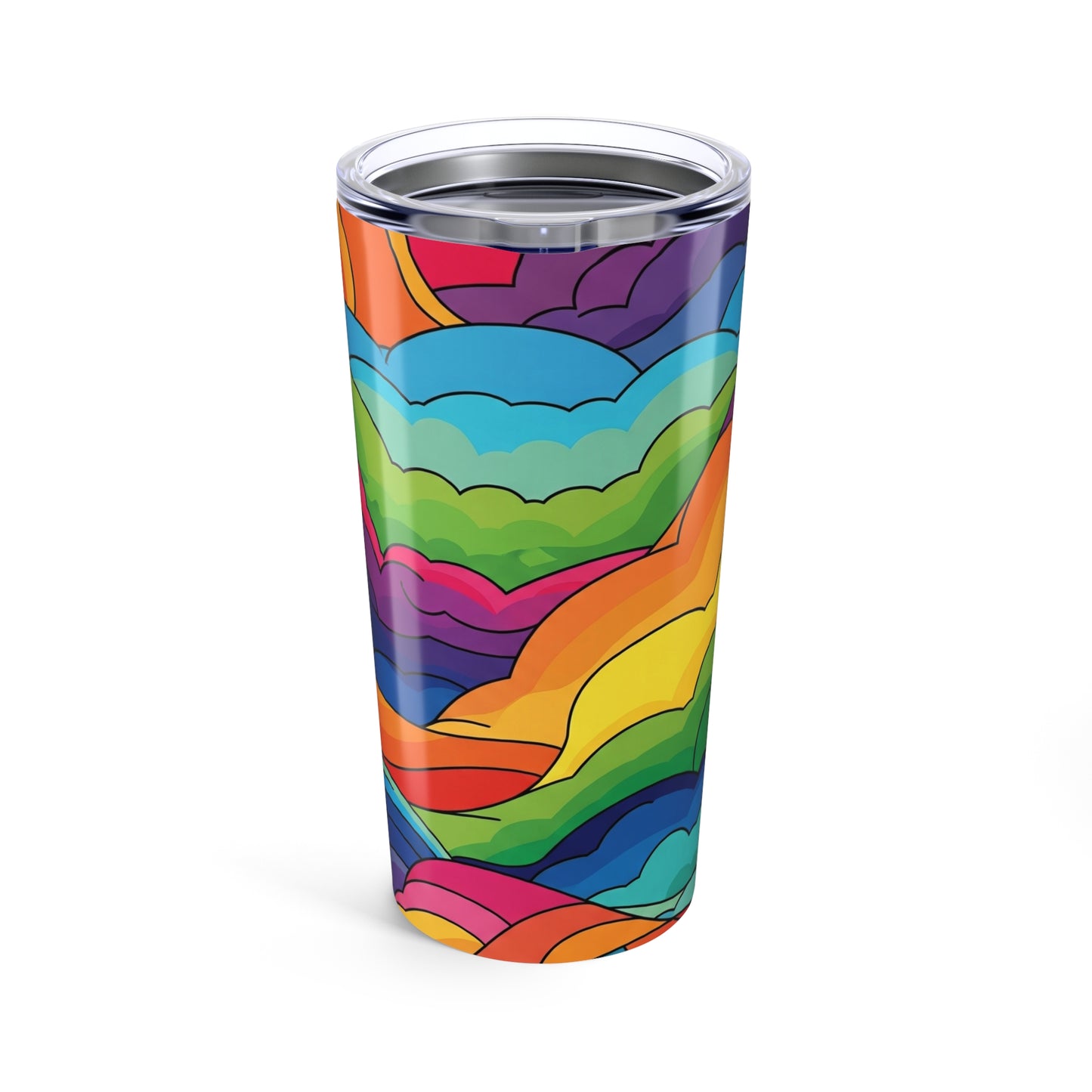 20oz Stainless Steel Tumbler With Printed Graphic Design Double Wall Vacuum Insulated Spill Resistant Hot Or Cold