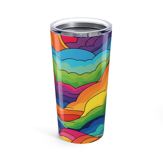 20oz Stainless Steel Tumbler With Printed Graphic Design Double Wall Vacuum Insulated Spill Resistant Hot Or Cold