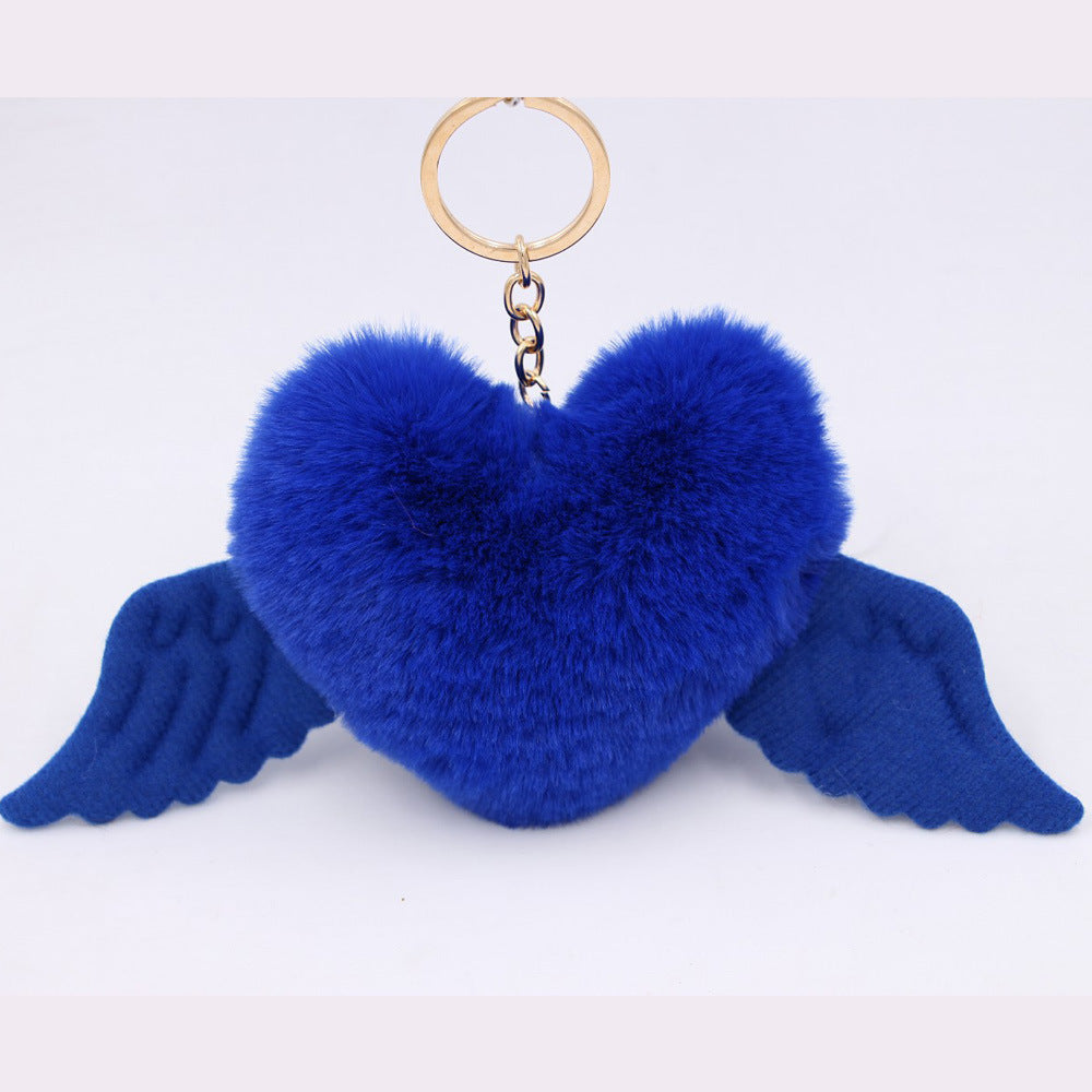Plush Heart Keychain Heart Pendant Bag Charm Gift For Women