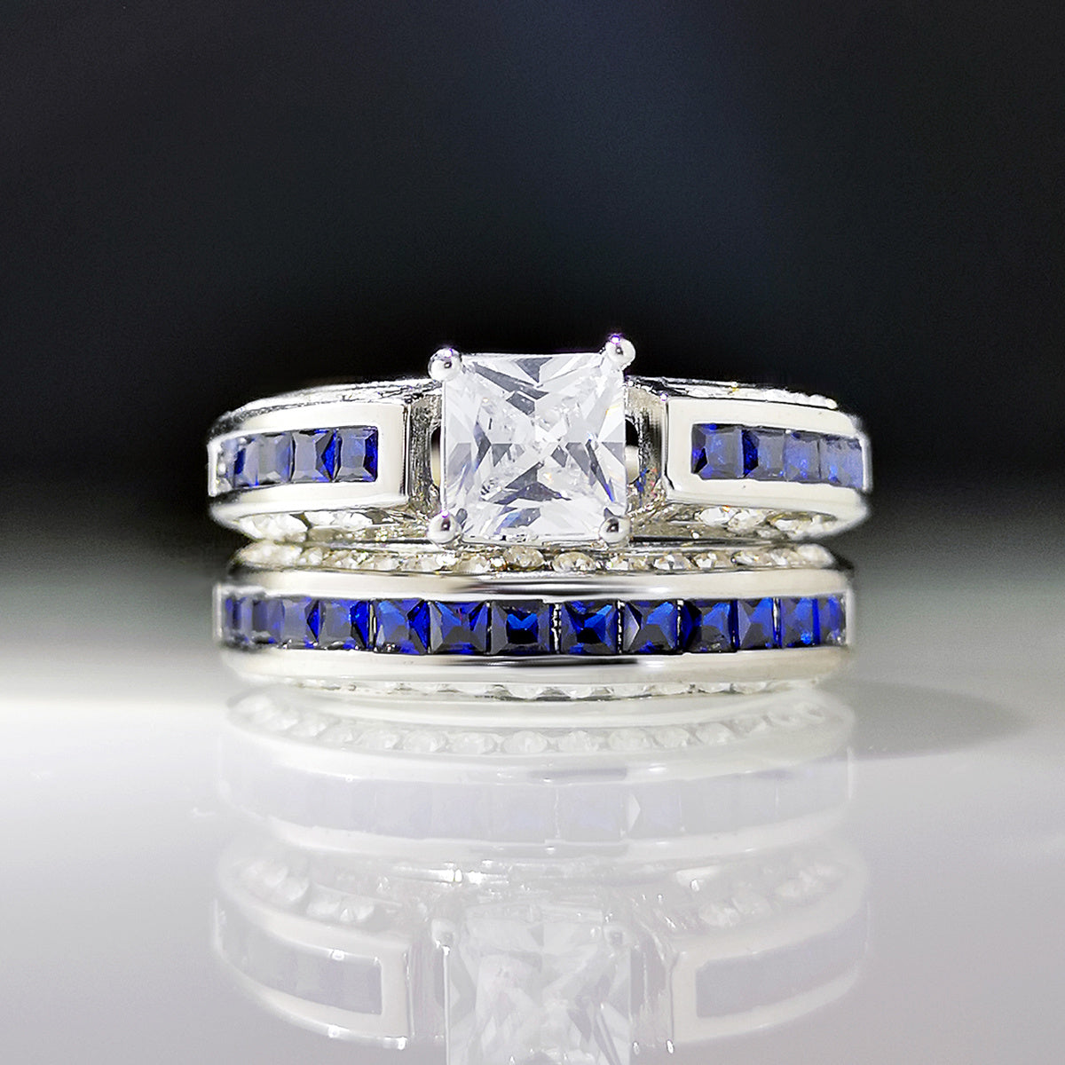 Womens Rose Gold Geometric Ring Rhinestone Embellished Alloy Electroplated Durable Colorfast Fashion Accessory