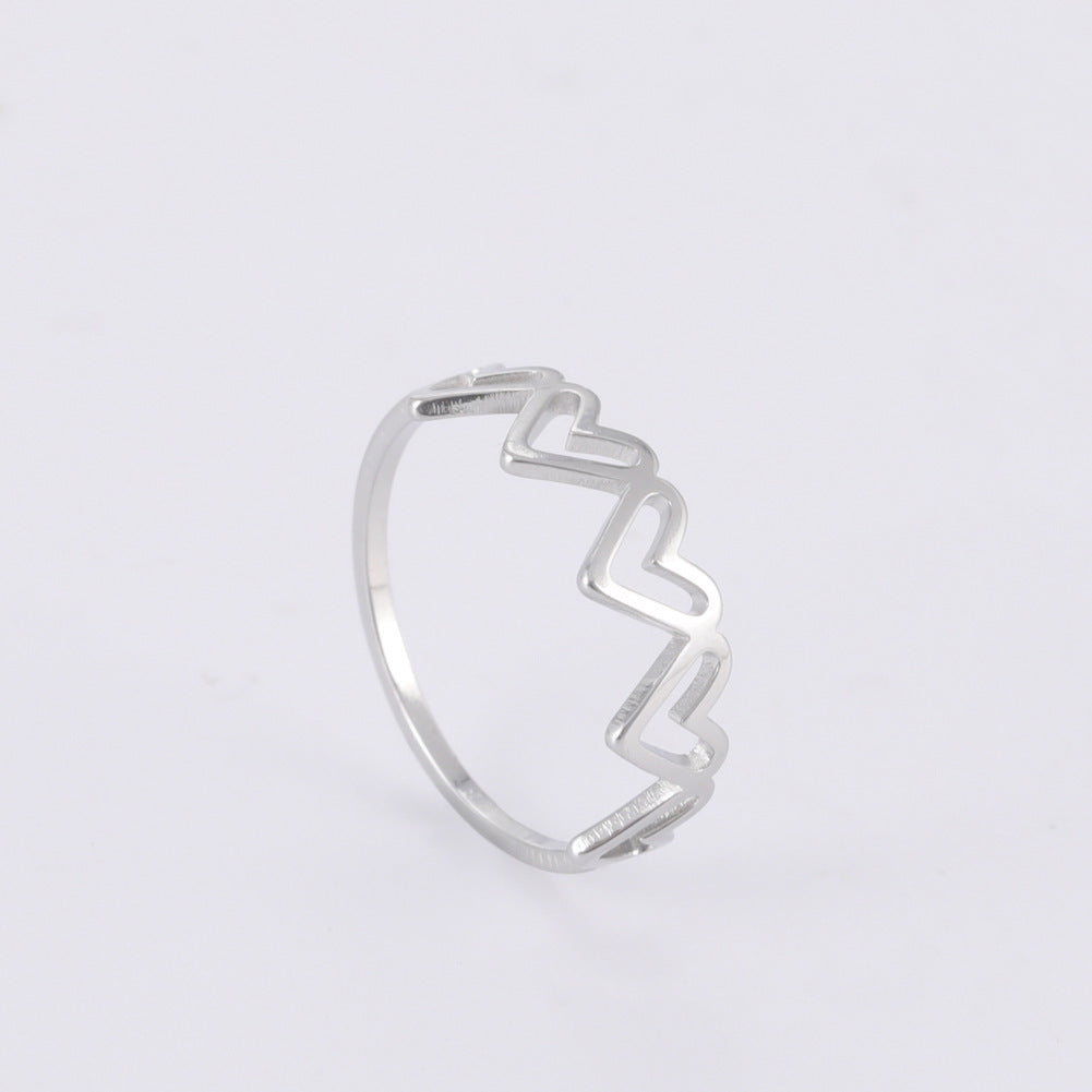 Stainless Steel Ring Set With Butterfly Daisy Heart Flower Designs Style 1 Style 2 For Women And Girls Sizes 7 8 9 10