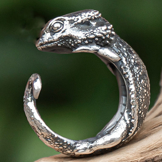 Adjustable Lizard Ring Open Design Copper Ring For Women And Men Retro Animal Jewelry Gift Modern Classic Look