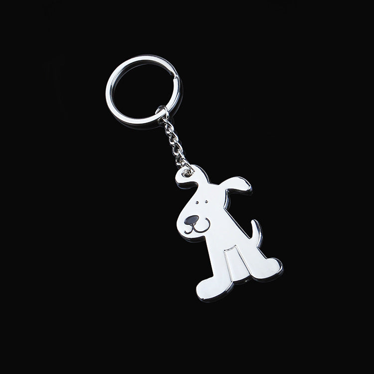 Dog Keychain For Pet Lovers Smooth Zinc Alloy Key Ring Creative Design Gift Dog Owners Creative Classification