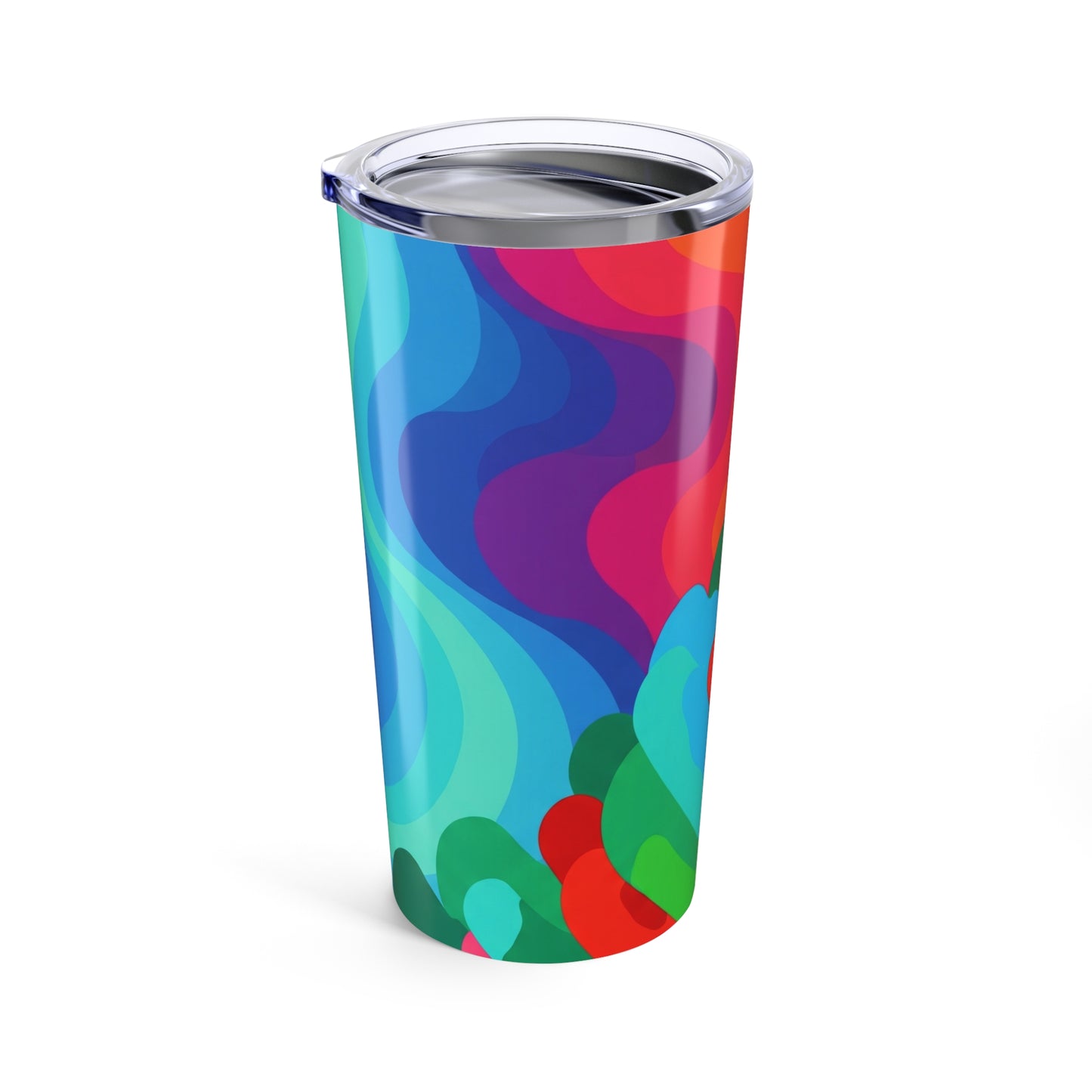 20oz Metal Printed Travel Tumbler With Lid Double Wall Insulated Stainless Steel Spill Resistant Coffee Cup All Day