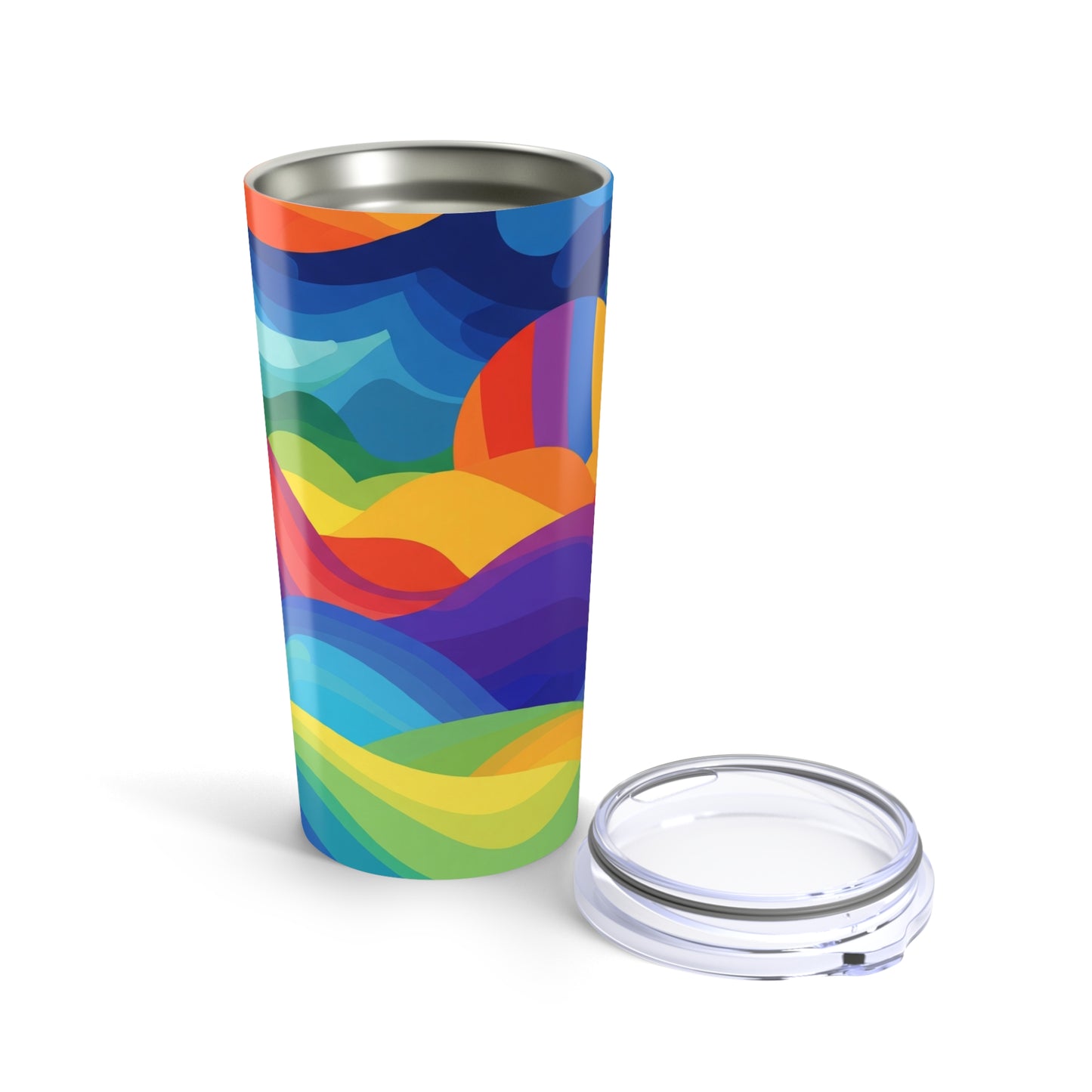 20oz Stainless Steel Printed Tumbler Double Wall Vacuum Insulated Leak Proof Design Keeps Hot Or Cold Beverages