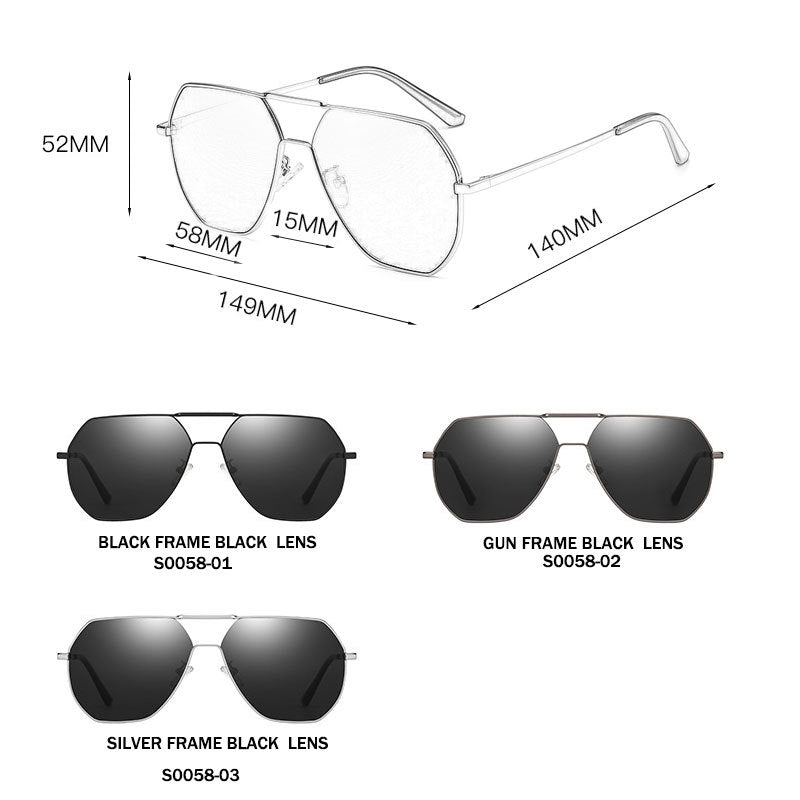 Mens Polarized Sunglasses Vintage Metal Frame TAC Lenses UV Protection Anti Glare Driving Fishing Outdoor All Day