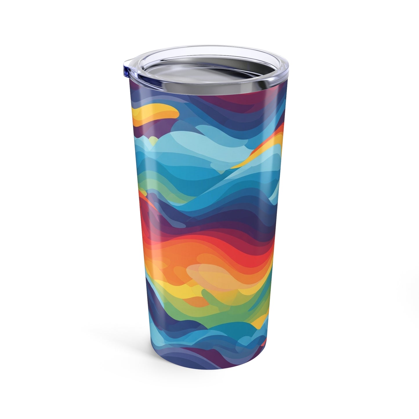 20oz Stainless Steel Tumbler Printed Design Double Wall Vacuum Insulation Keeps Beverages Hot Or Cold Travel Mug