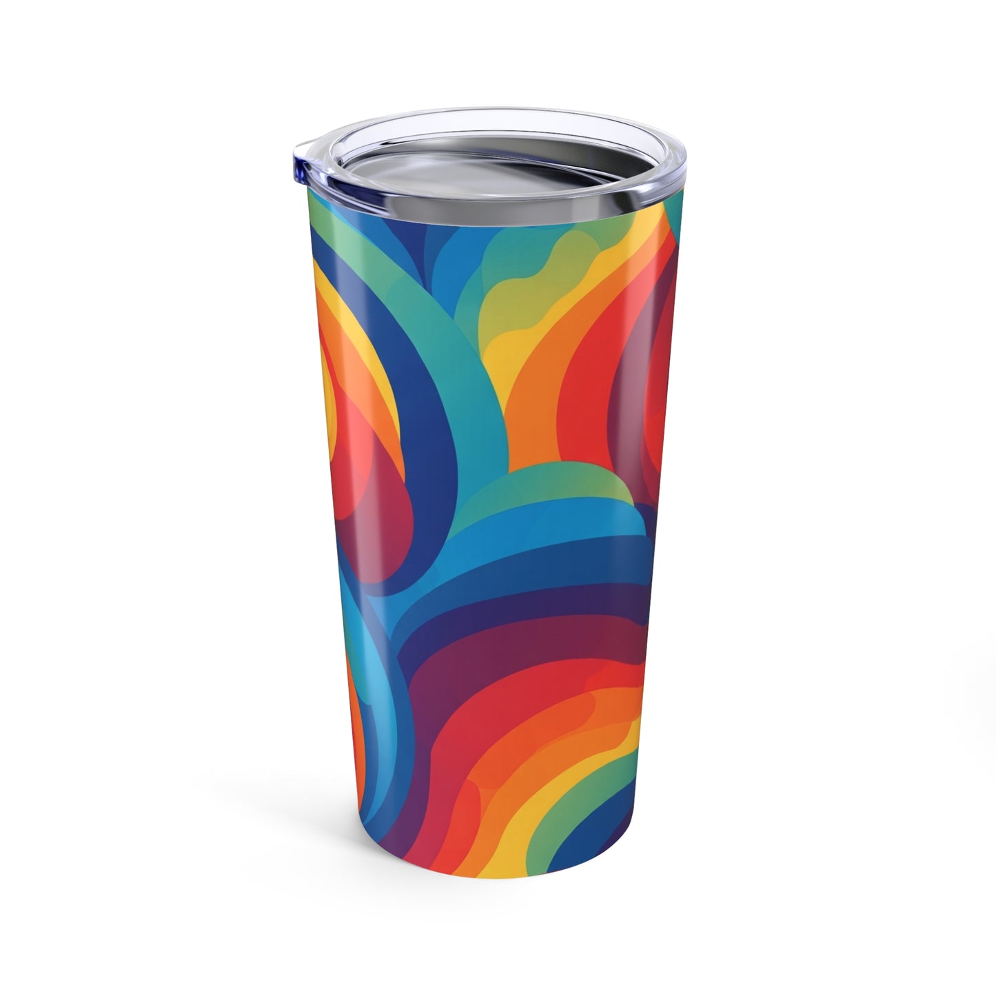 20oz Stainless Steel Tumbler With Printed Design Vacuum Insulation Spill Resistant Hot Or Cold Beverages