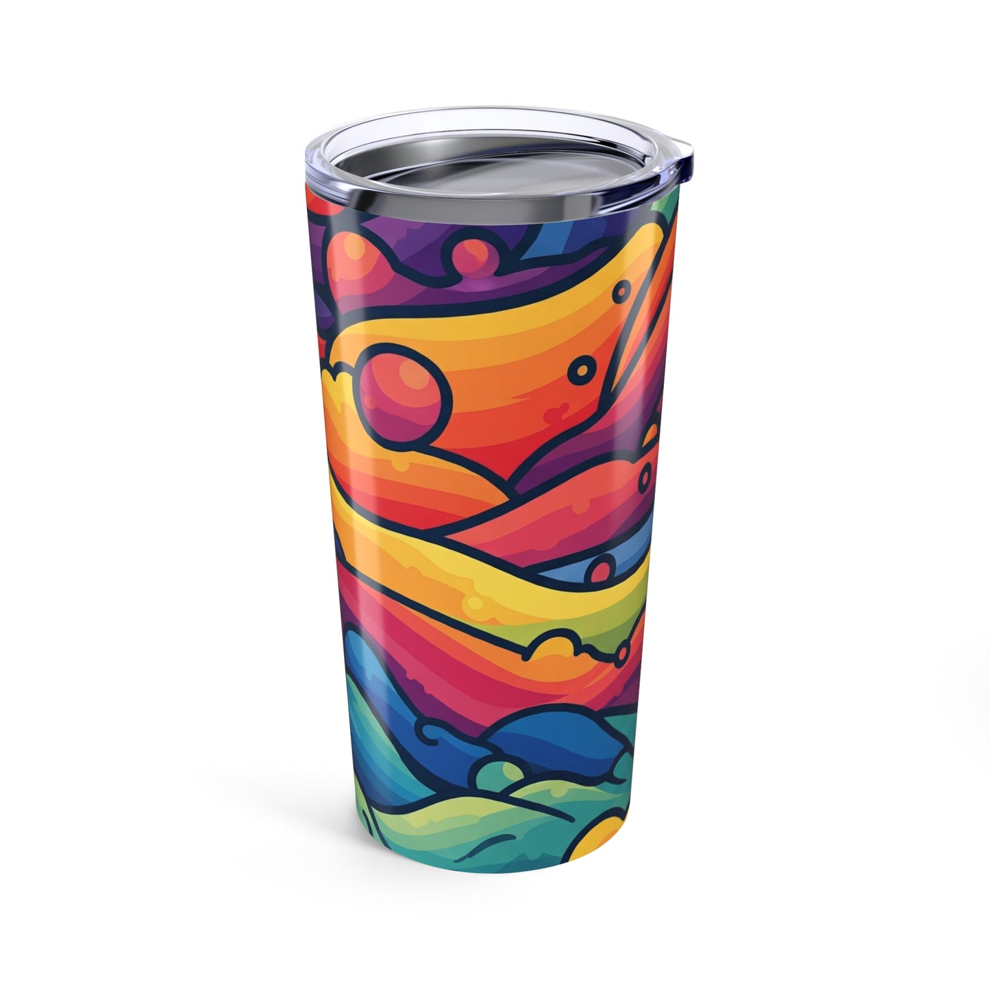 20oz Stainless Steel Tumbler Double Wall Vacuum Insulated Leak Proof Travel Mug With Printed Art Dishwasher Safe