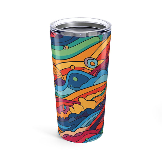 20oz Stainless Steel Tumbler With Double Wall Vacuum Insulation Leak Proof BPA Free Durable Printed Travel Coffee