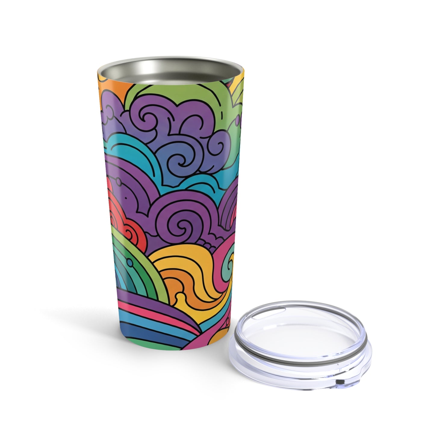 20oz Stainless Steel Travel Mug With Double Wall Vacuum Insulation Leak Proof Design And Dishwasher Safe For