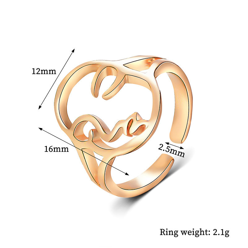 Geometric Alloy Ring For Women Fashion Jewelry Geometric Design For Everyday Wear And Commute Daily Wear Style