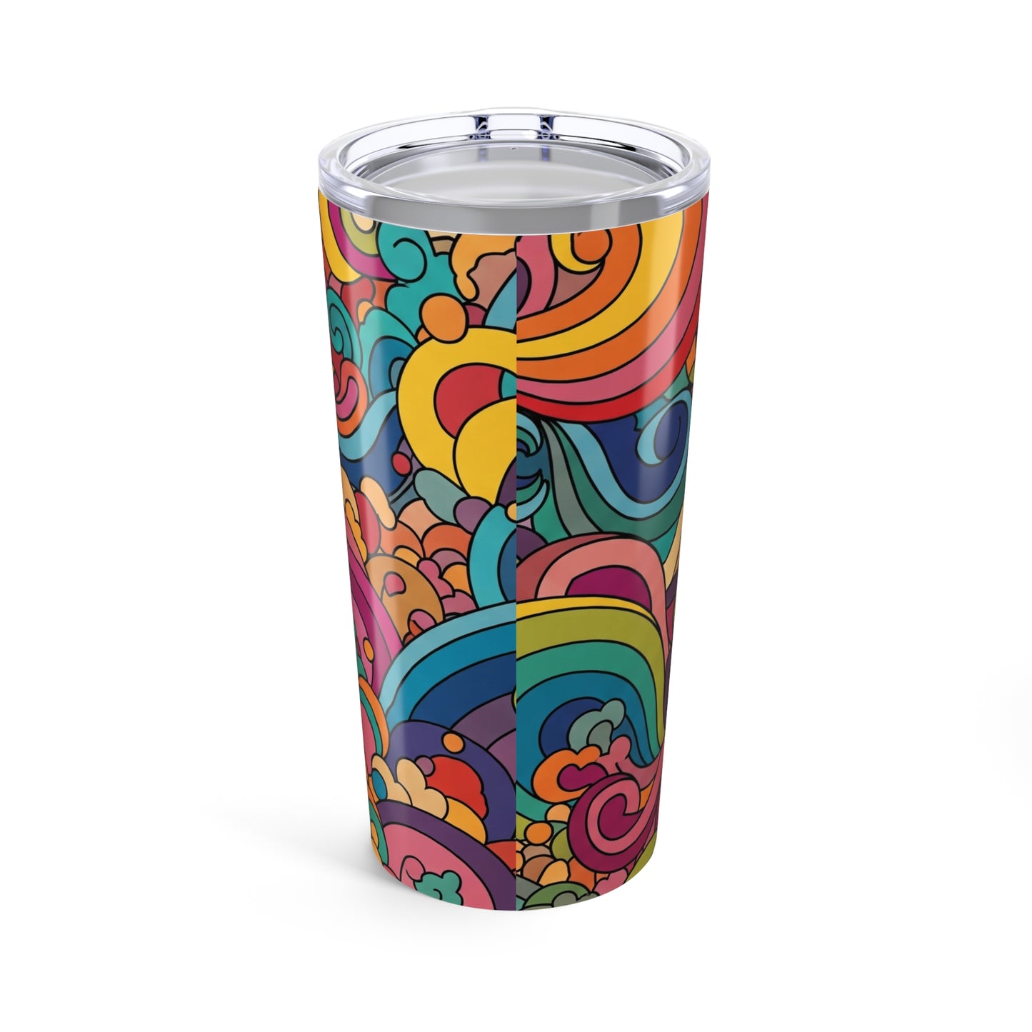 20oz Printed Steel Travel Mug With Vacuum Insulation Double Wall Spill Resistant BPA Free Dishwasher Safe For