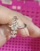 Moonstone Ring For Women Titanium Steel Band Elegant Ring Non Fading Jewelry Everyday Wear Stacking Ring Shine