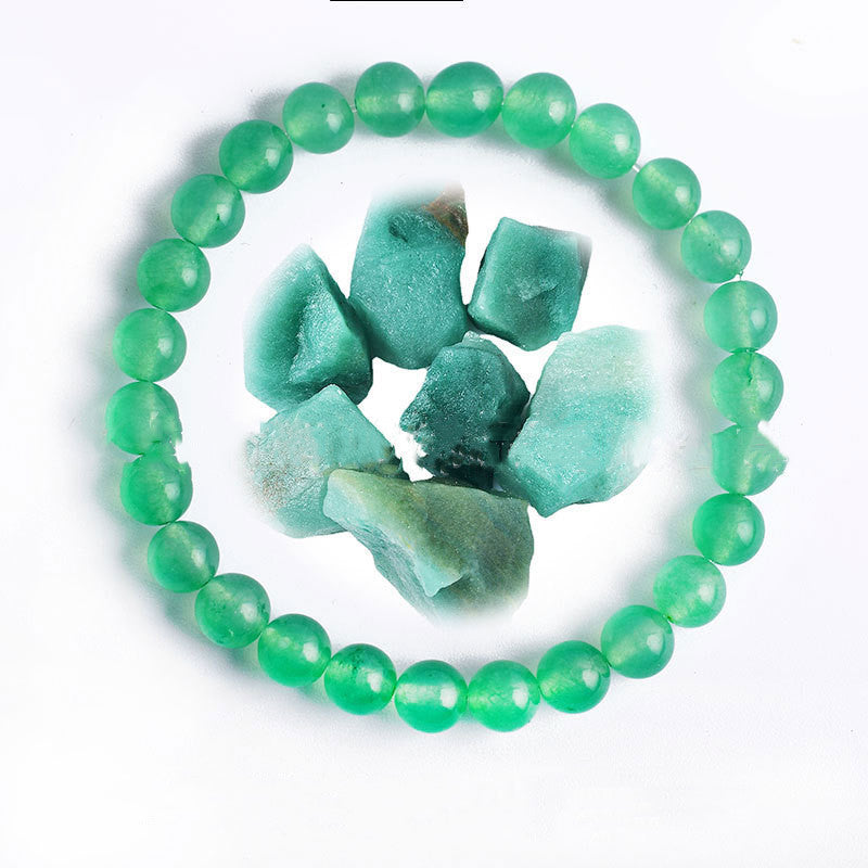 Unisex Bead Bracelet Natural Stone Hand Polished Vintage Geometric Spherical Design for Women and Men Elegance