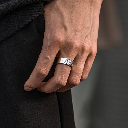 Unisex Animal Zodiac Ring Vintage Copper Adjustable Opening Design Electroplated Retro Ring Jewelry For Everyday Wear