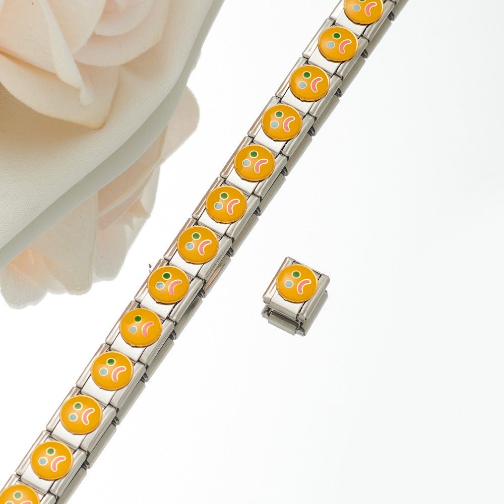 Unisex Stainless Steel Bracelet Cartoon Heart Bracelet Combination Decorative Bracelet Fashion Jewelry For Men