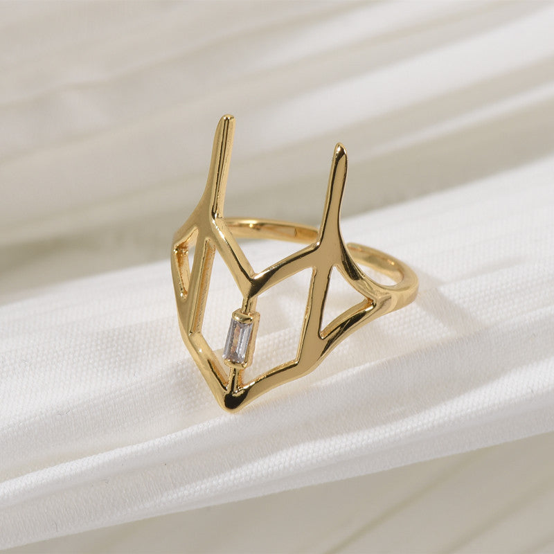 Three Dimensional Butterfly Nail Ring With Zircon Accents Alloy Silver Plated Jewelry For Stylish Nail Art Pro