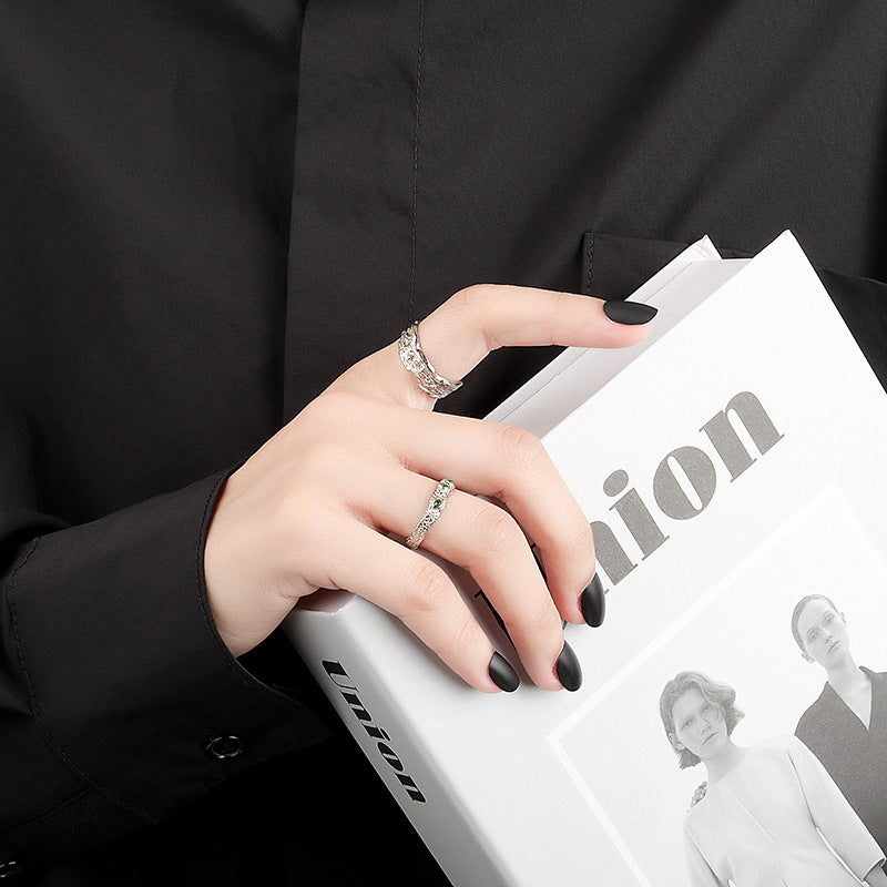 Womens Adjustable Open Ring Geometric Copper Plated In Gold And Platinum Finish Individually Packed Chic Look