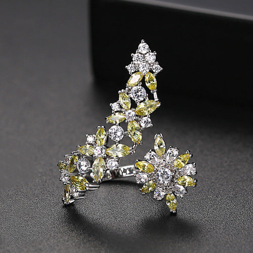Adjustable Brass Zircon Female Creativity