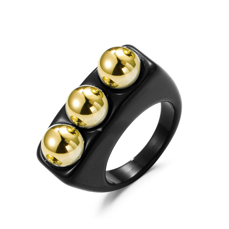 Geometric Acrylic Resin Ring For Women Candy Color Statement Jewelry Style Fashion Ring Personalizable Gift Everyday