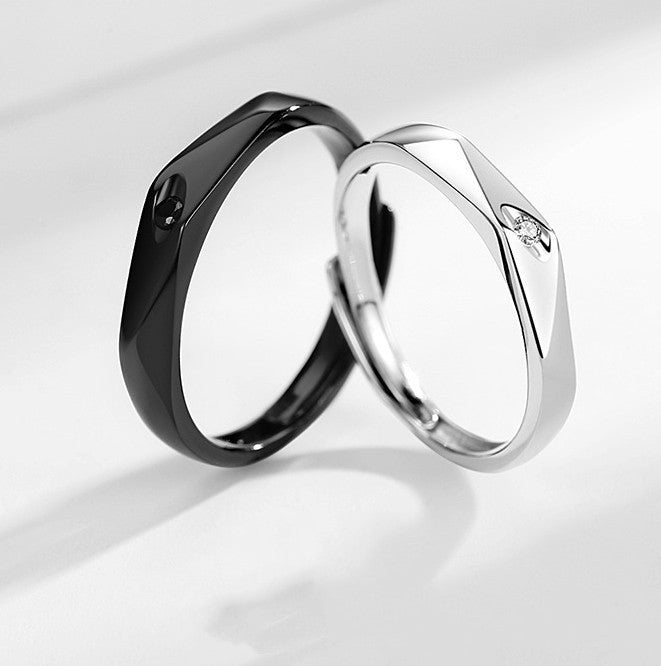 Adjustable Copper Couple Rings Set For Men And Women Inseparable Fashion Anniversary Gift For Couples Keepsake