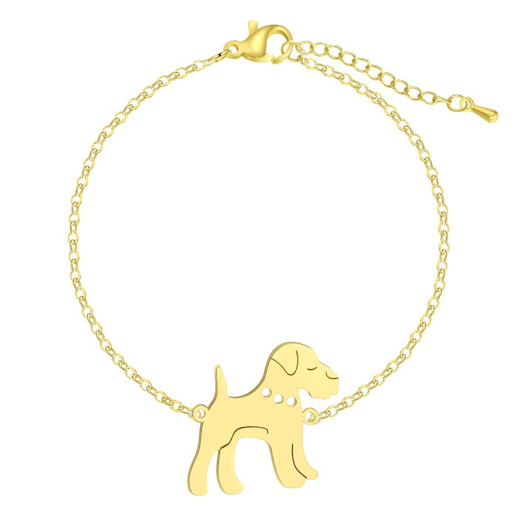 Stainless Steel Pug Pendant Bracelet Unisex Zodiac Gift