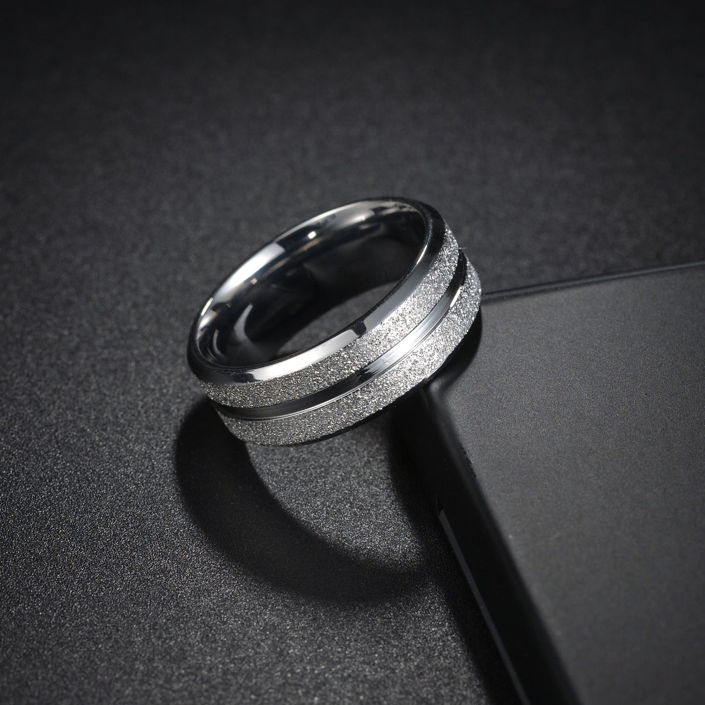 Unisex Stainless Steel Ring Gold Plated Band 8mm Width European American Styles Everyday Jewelry Men Women USA