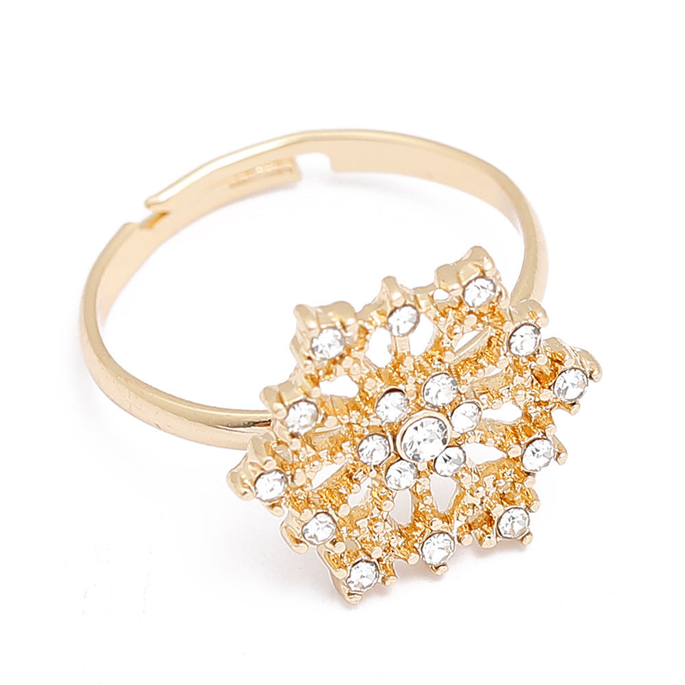 Unisex Cartoon Snowman Ring Christmas Adjustable Alloy Holiday Ring Festive Drip Oil Design Adjustable Fit For Comfort