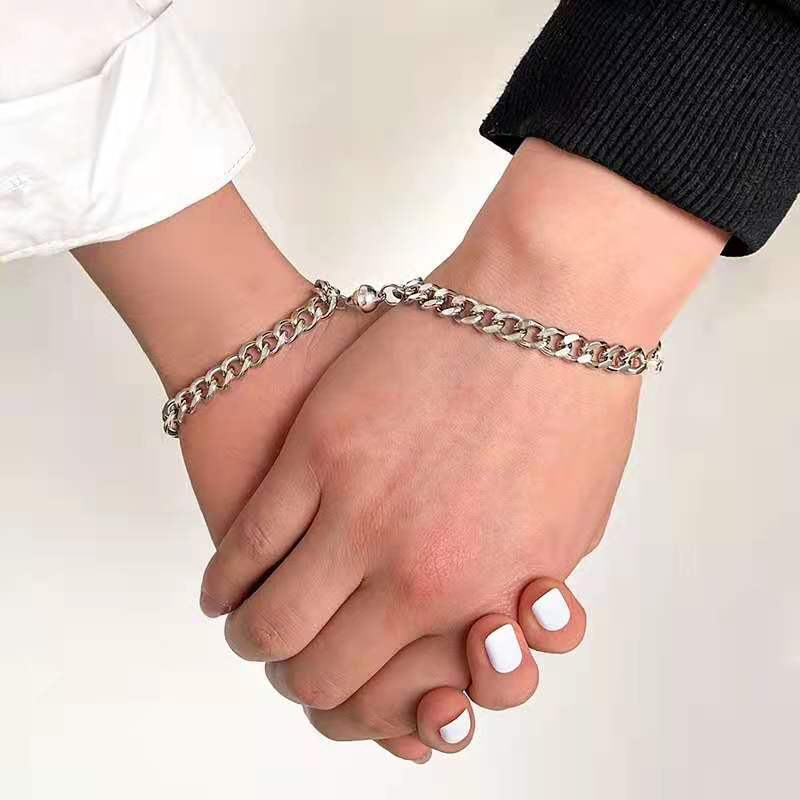 Couple Bracelets Geometric Alloy Plated Matching Set Lovers