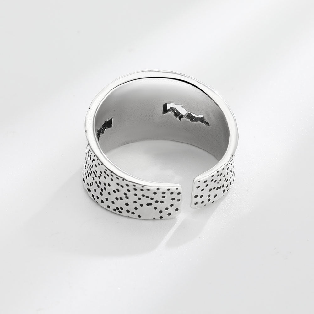 Mens Horus Anubis Ring Ancient Egyptian Pharaoh Design Adjustable Copper Ring Vintage Distressed Eye Of Horus Symbol