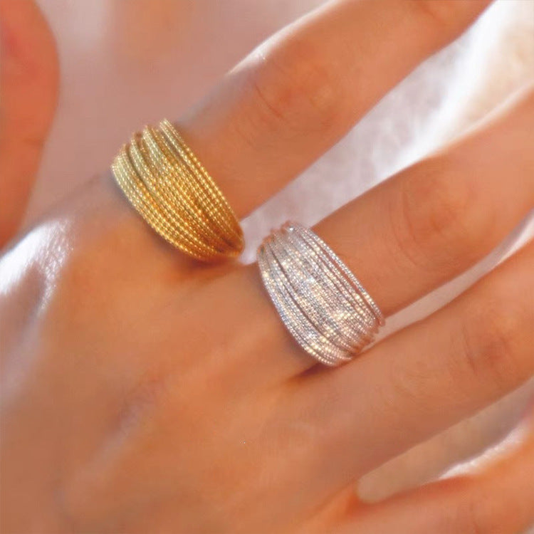 Womens Opens Circle Ring Gold Plated Silver Tone Metal Jewelry Elegant Everyday Accessory Durable High Quality