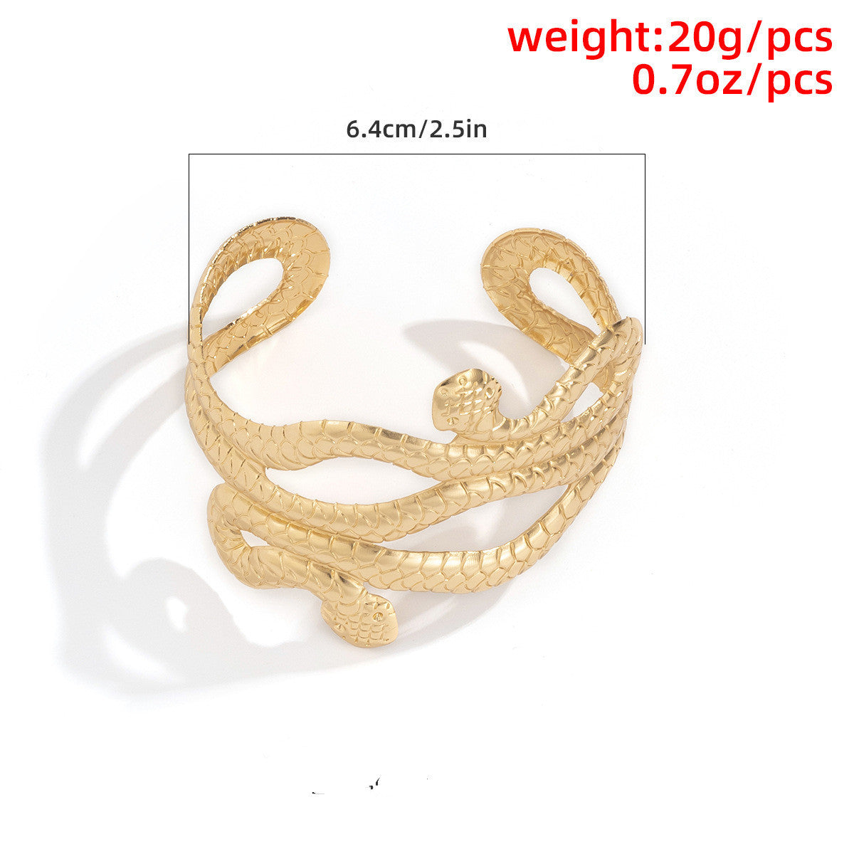 Womens Serpentine Snake Bracelet Iron Finish Exaggerated Design Electroplated Jewelry Fashion Jewelry For Women