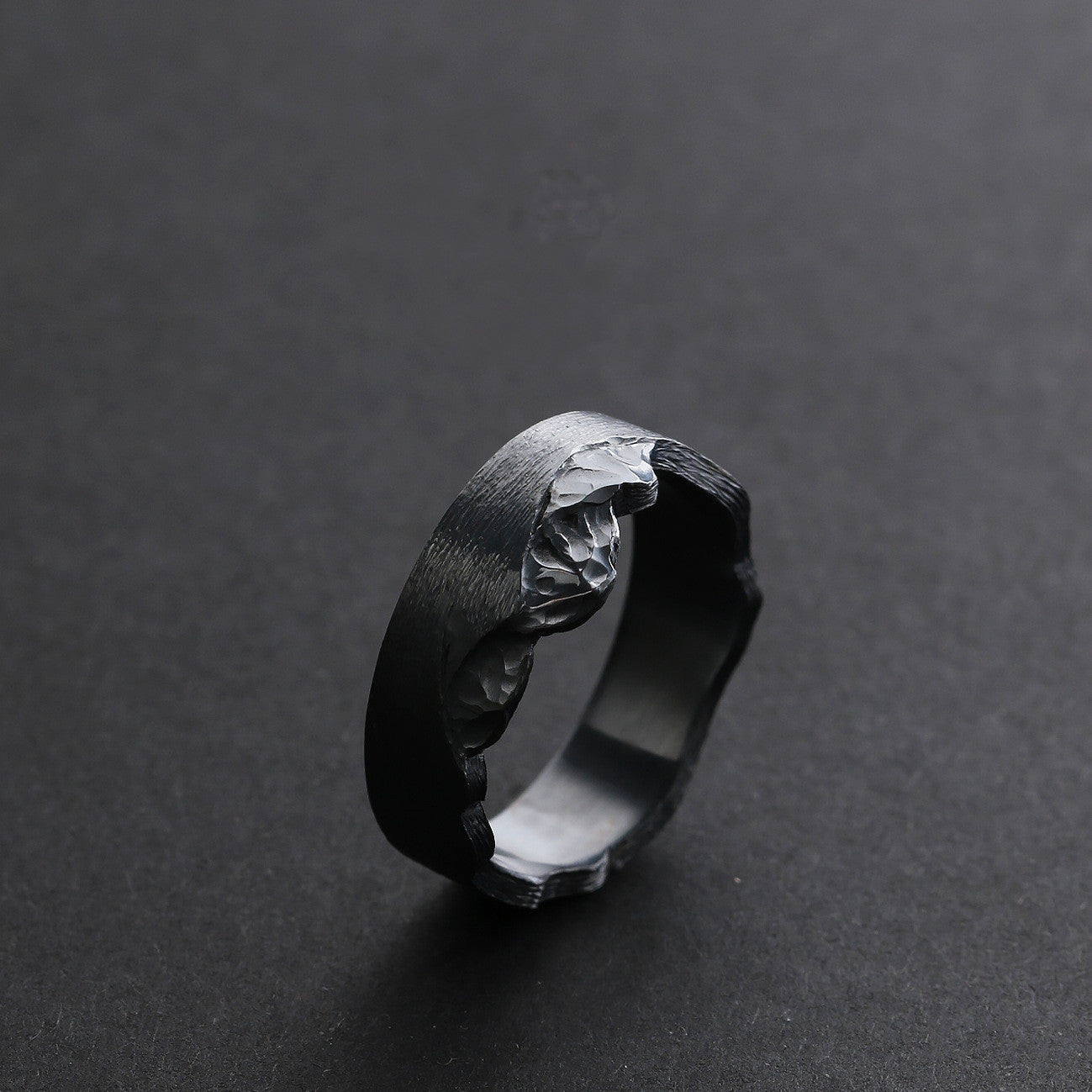 Vintage Copper Ring Hand Carved Textured Adjustable Geometric Ring With Electroplated Copper Knuckle For Women