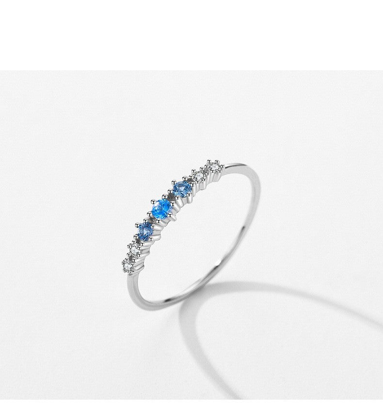 Sterling Silver Micro Inlaid Zircon Ring For Women Size 5 6 7 8 9 Elegant Sparkle Day To Night Jewelry Gift Idea