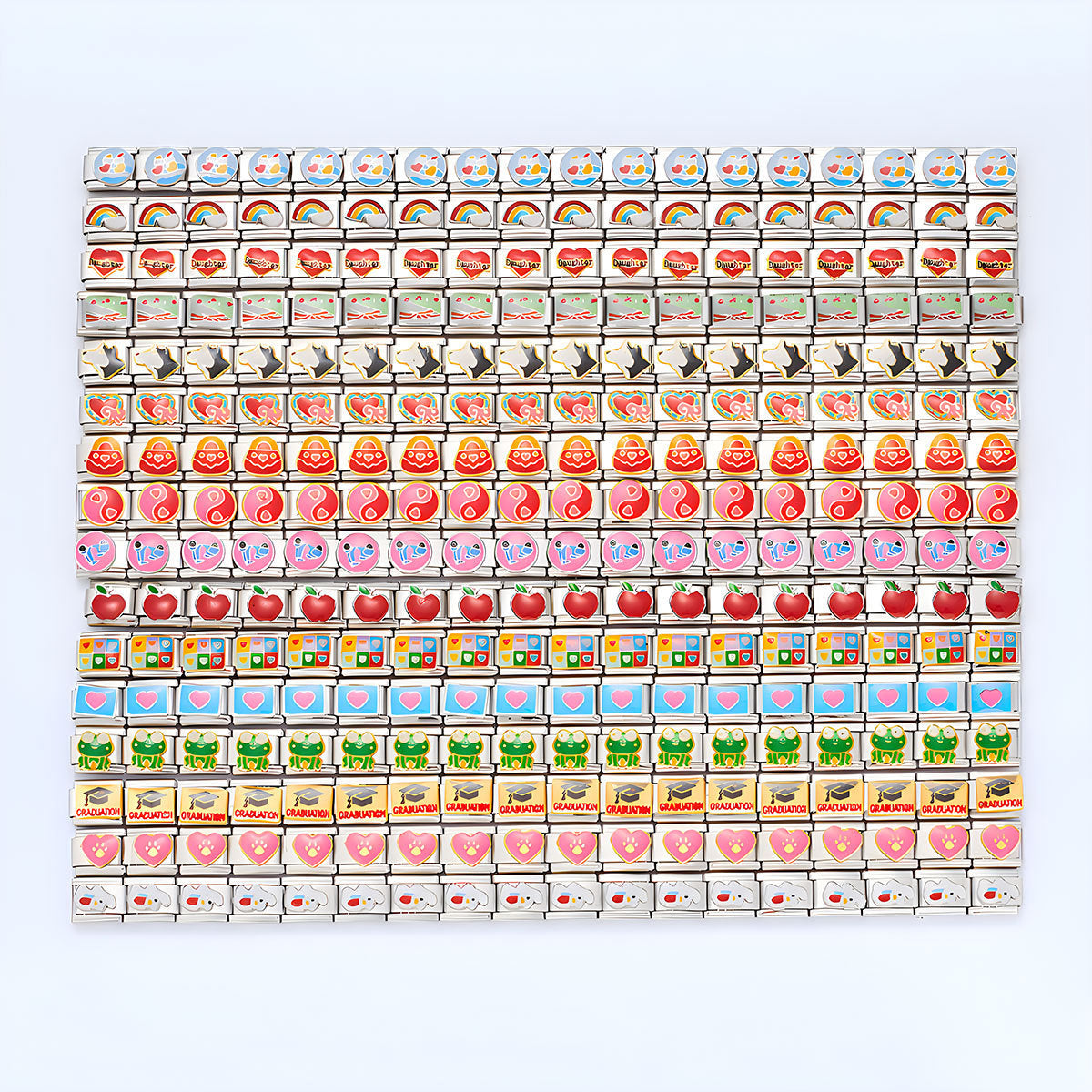 Unisex Stainless Steel Bracelet Cartoon Heart Bracelet Combination Decorative Bracelet Fashion Jewelry For Men