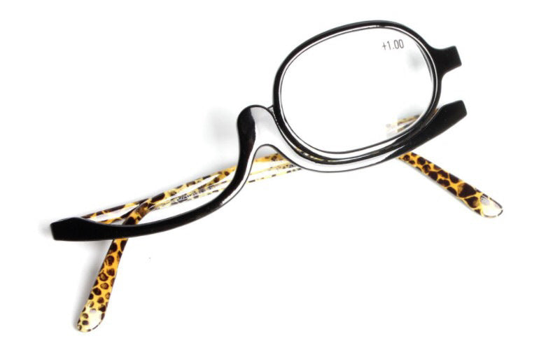 Women Reading Glasses Fashionable Universal Frame Polycarbonate Lenses Leopard Print Black Frame Eyewear Classic