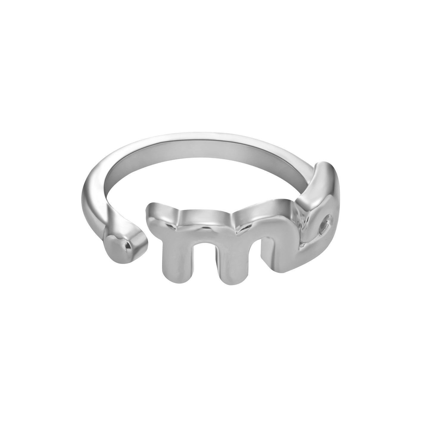 Unisex Zodiac Constellation Ring Adjustable Opening Alloy Electroplated Creative Symbol Jewelry Fashion For All