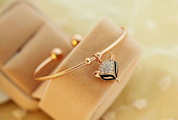 Womens Bowknot Bracelet With Crystal Diamond Accent Rose Gold Alloy Bangle Jewelry Gift For Women Gift For You