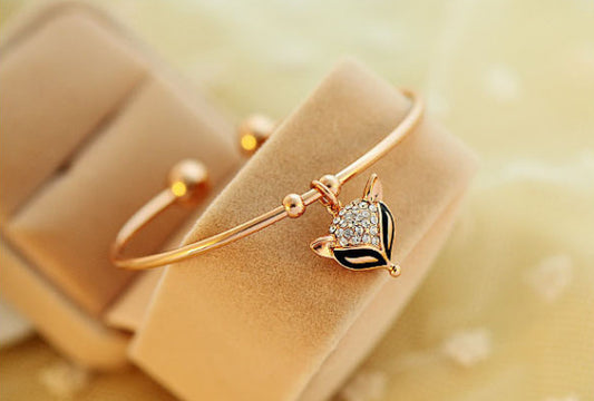 Womens Bowknot Bracelet With Crystal Diamond Accent Rose Gold Alloy Bangle Jewelry Gift For Women Gift For You