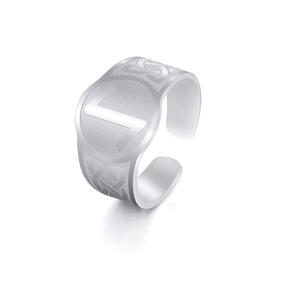 Stainless Steel Geometric Ring Adjustable Open End Index Finger Electroplated Durable Modern Fashion Jewellery