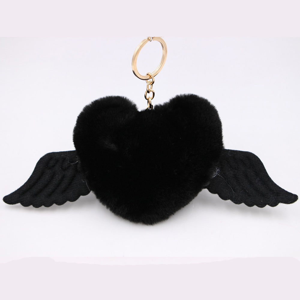 Plush Heart Keychain Heart Pendant Bag Charm Gift For Women