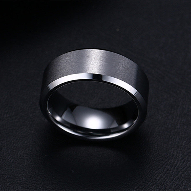 Geometric Glossy Alloy Ring Electroplated Metal Band for Travel Unisex Fashion Jewelry Minimalist Design Everyday Wear