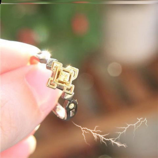 Walnut Couple Style Ring Japanese And Korean Design Elegant Unisex Band With Hippocampus Accent Jewelry For Everyday