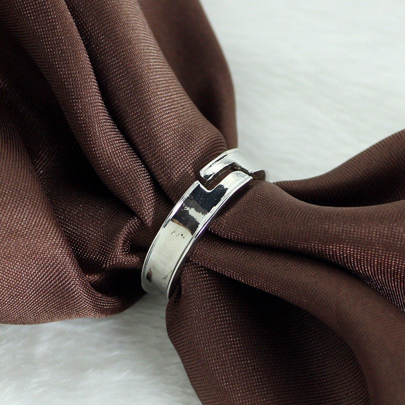 Couple Rings Cartoon Constellation Agate Design With Lettering Chic Fashionable Matching Rings For Him And Her